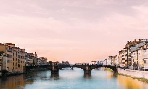 pastel bridge setting